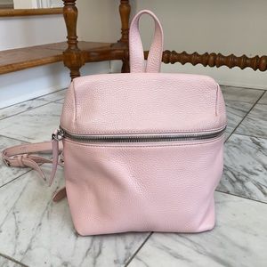 Kara pink leather backpack
